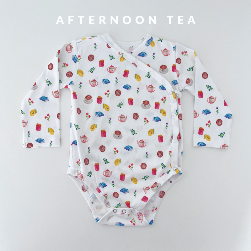 Happyrei Kimono Onesies Long Sleeve - Afternoon Tea